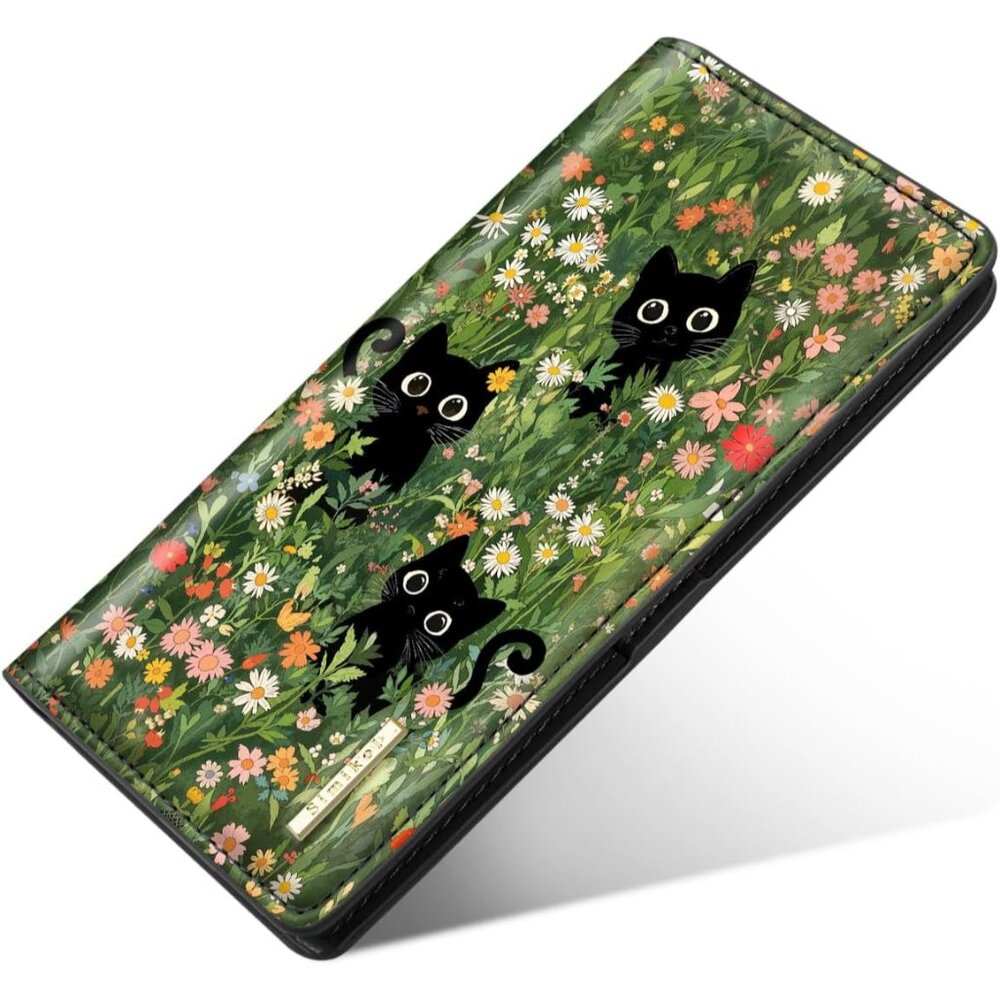 Minimalist Bifold Wallet RFID Blocking Slim Cute Credit Card Holder Compact Leat